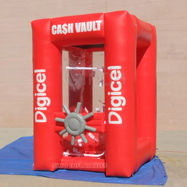 2x2m cash grab booth inflatable money machine with custom logo printed for sale price from Sino Inflatables