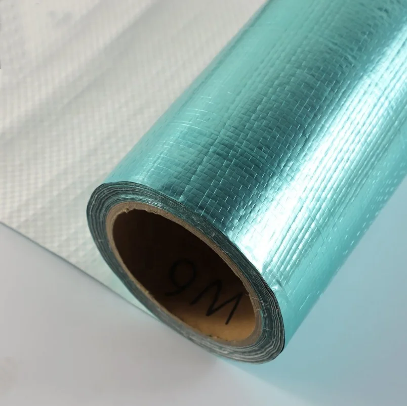 Perforated Foil Radiant Barrier Reinforced Alu Foil Faced Woven Fabric Alu Foil Insulation