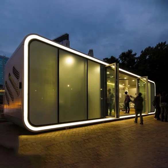 Qatar Prefabricated Container Bunk House Cottages Bungalows Tiny Apple Cabin Pod Prefab Modular Home Capsule Room Hotel Resort