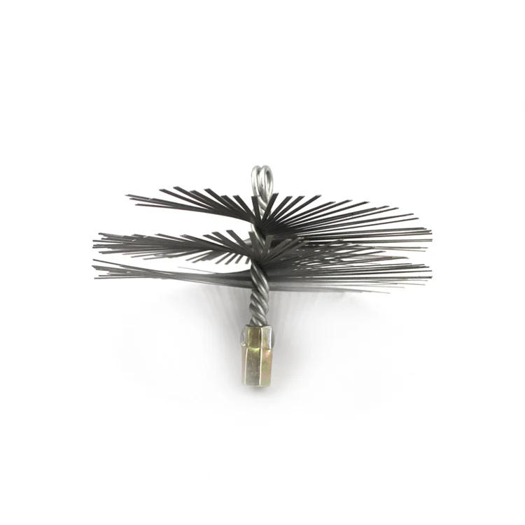 High Quality Flat Wire Round Chimney Boiler Cleaning Sweep Brushes