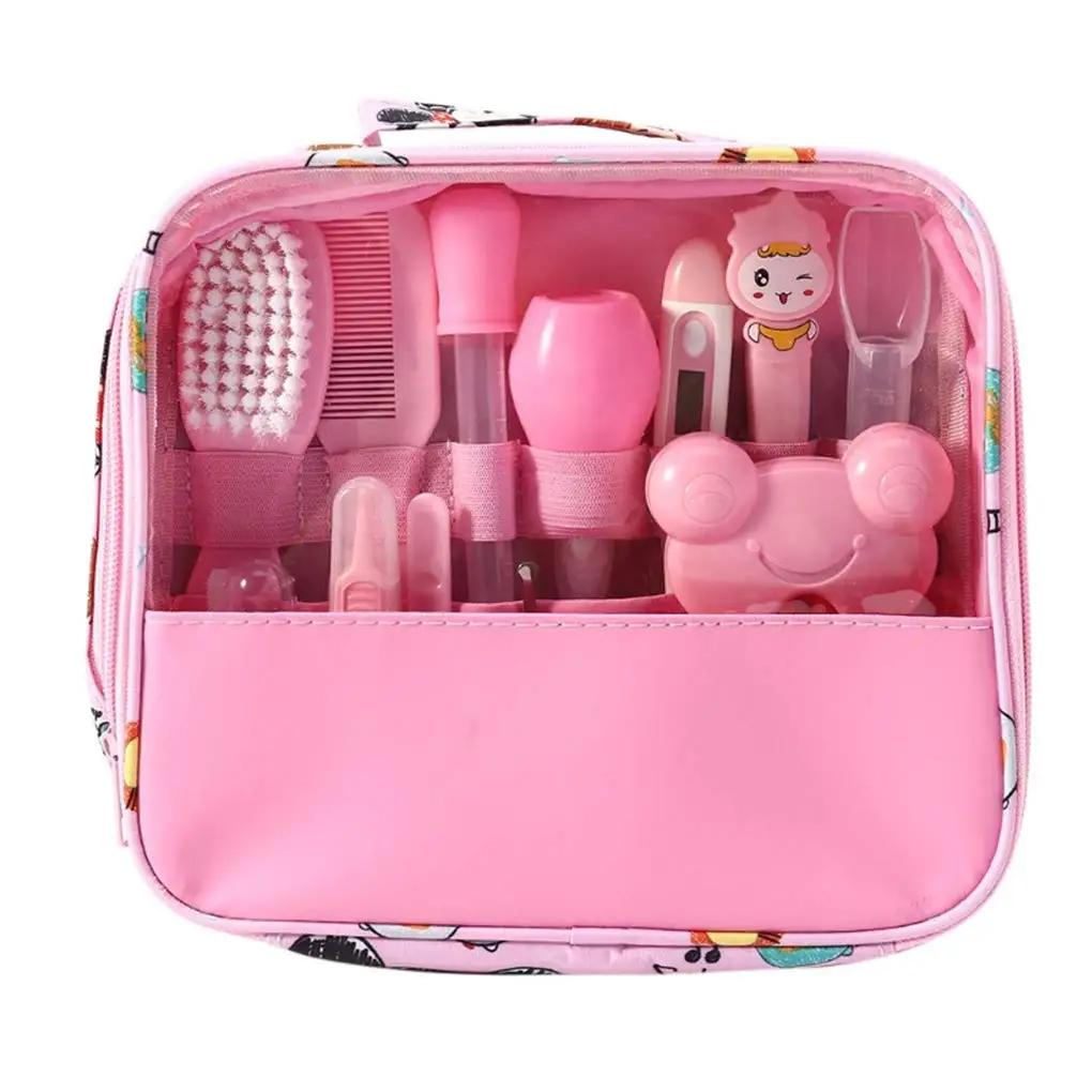 Infant Baby Grooming Tools Newborn Manicure Set Baby Healthcare Nail Hairbrush Tool Set 13PCS Baby Grooming kit