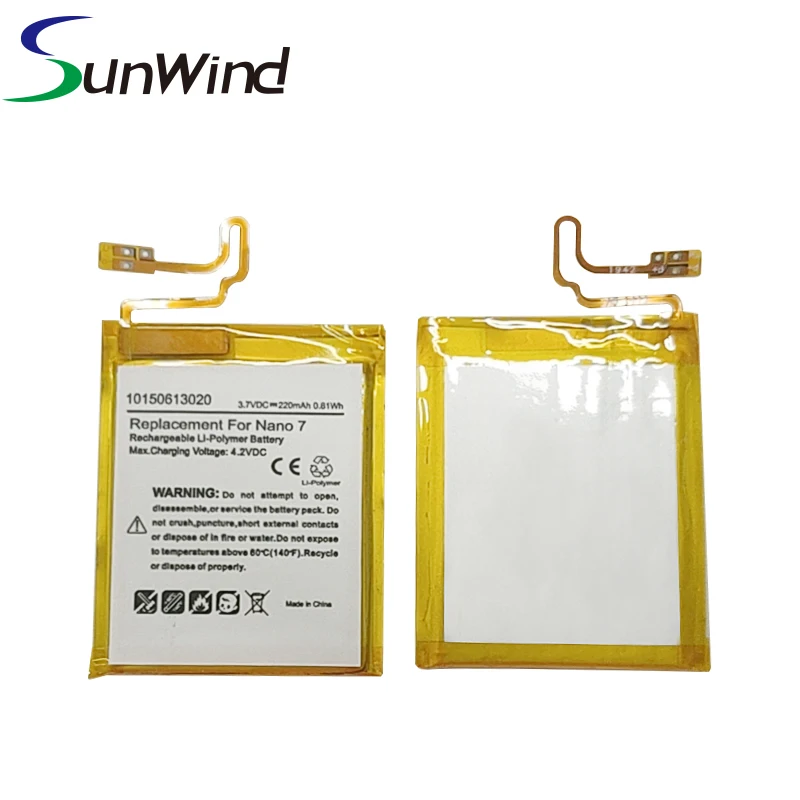 Сменный аккумулятор 616-0640 для ipod nano 7 7-го поколения Аккумулятор 3 в 220