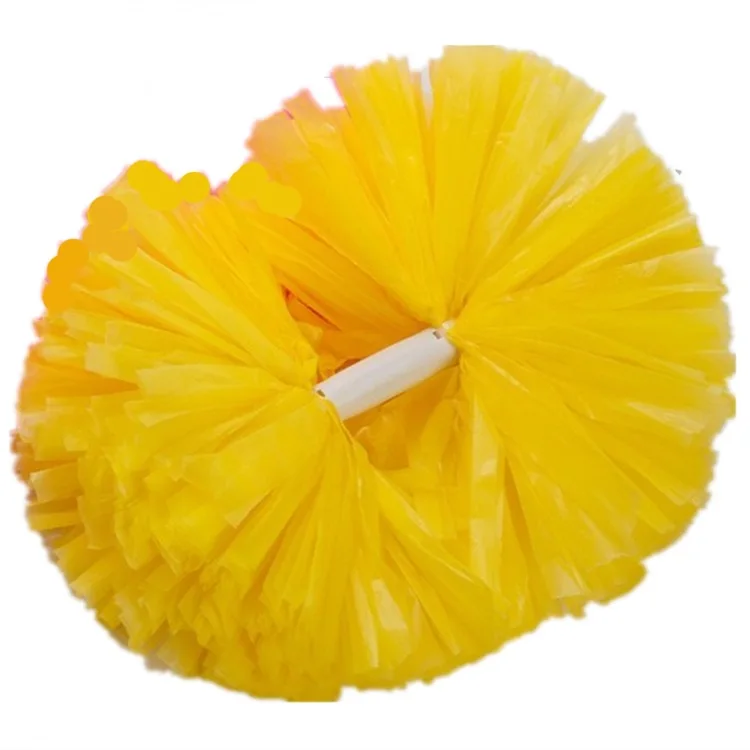 Not Metallic Cheerleader Pompoms hand Cheering pom Flowers Cheerleading Pom Poms with Finger-Friendly Ring