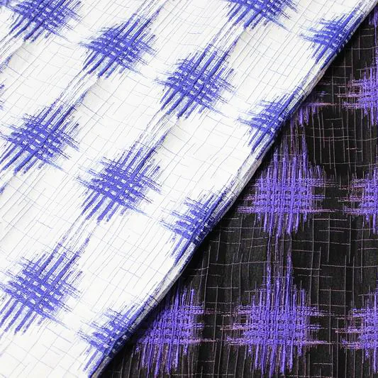 Полиэстеровая клетчатая жаккардовая ткань из спандекса для пальто/куртки