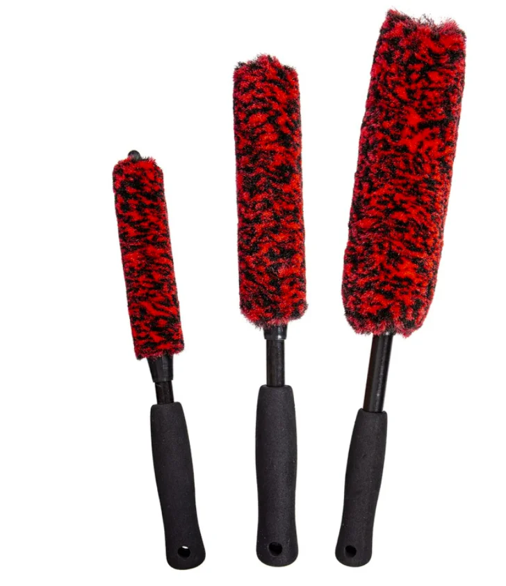 microfiber soft car wheels detail wheel washing detailing brush kit cars wash brushes set with long handle for auto cleaning