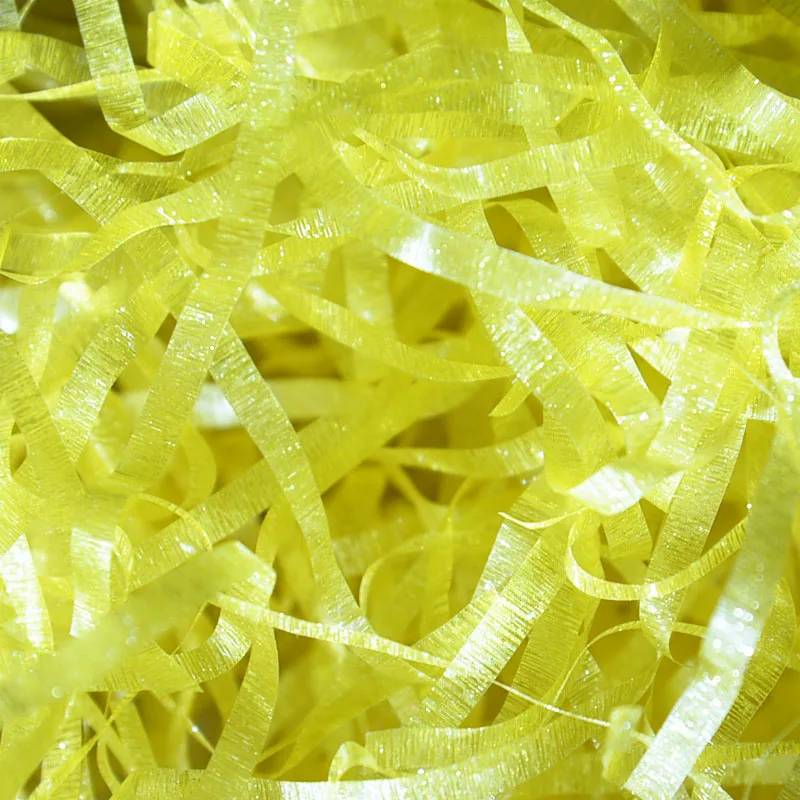 
50g/bag Shredded Paper packaging Crinkle film box filler Decoration Shredded for gift basket pack Crinkle Tissue raffia filling 