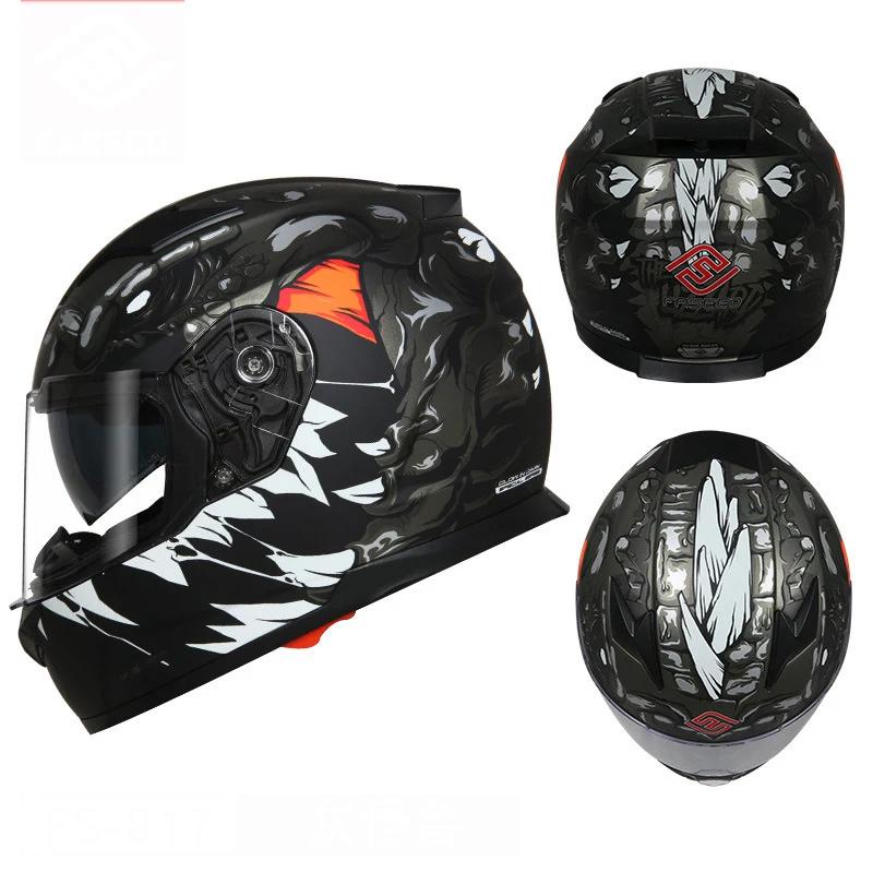 Faseed  High Quality kyt helmet full face Motorcycle ECE Certified Double Visors Men Riding casco de motocicleta certificado