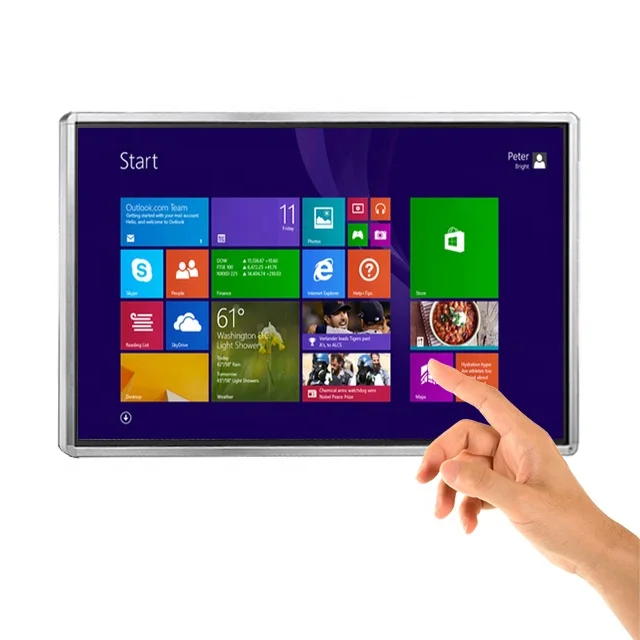 32 Inch Wall Mount Digital Signage Infrared Touch Lcd Advertising Player Indoor Touch Screen Monitor