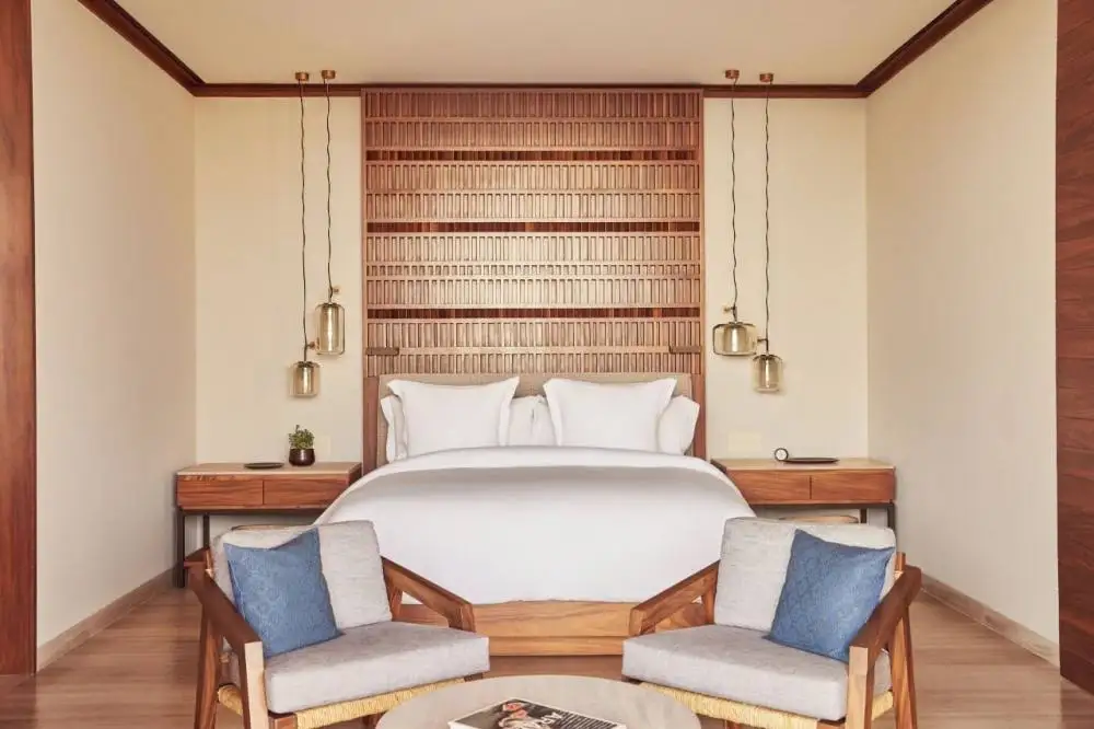 Hothotel Modern Hotel Bedroom Sets Contemporary Wood Furnitureroom Furniture for 5 Star Solid Wood Project Case Youth Bedroom