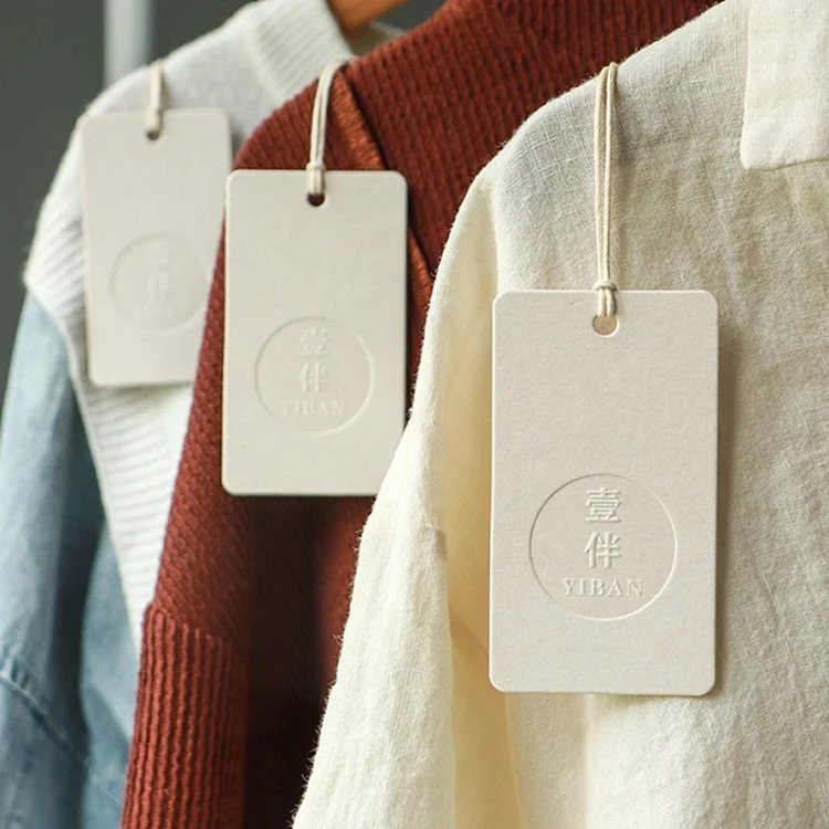 Chinese manufacturer clothing tags labels custom paper tags label hang swing tag for garment clothing
