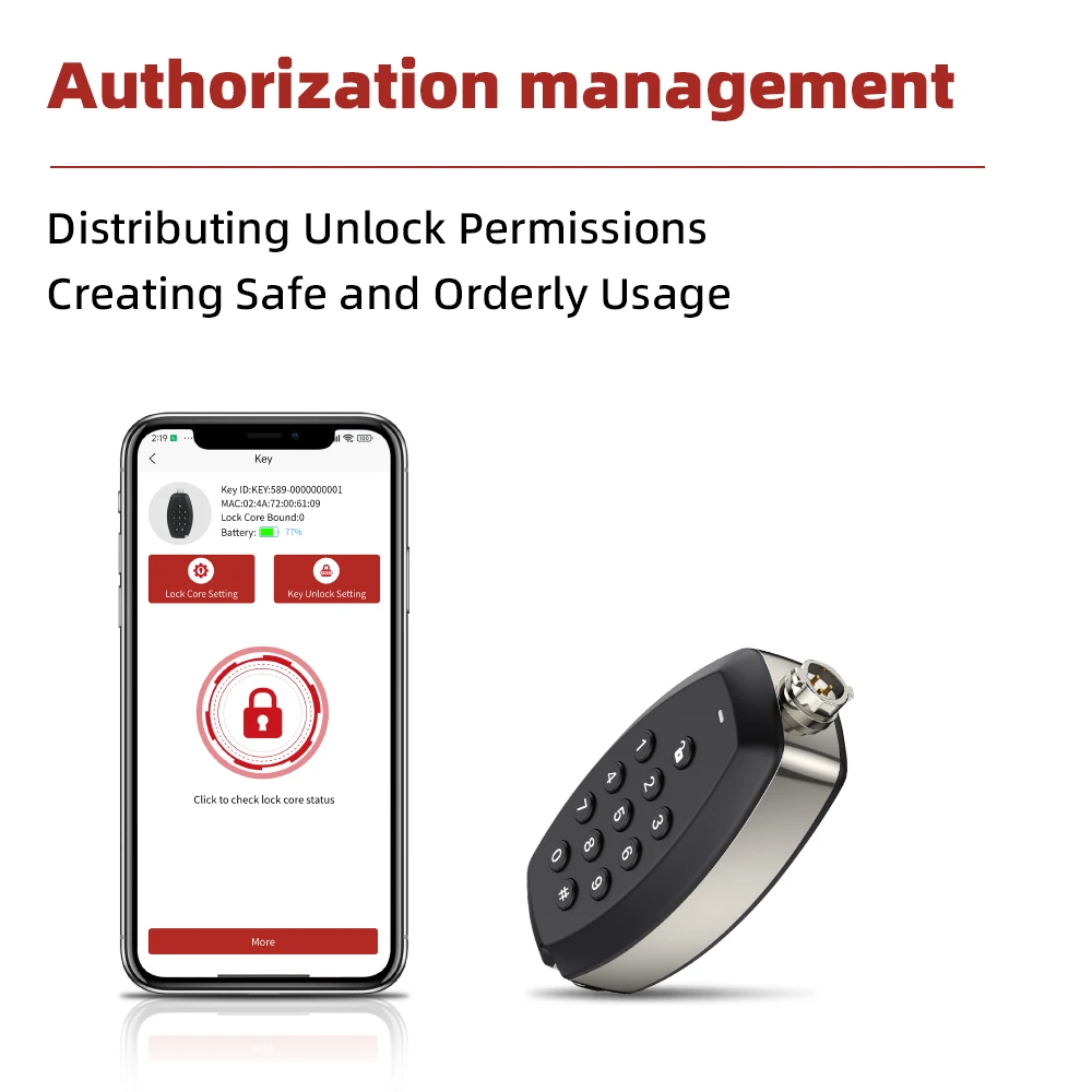 KERONG Management System Passive Battery-free Cam Lock  Handle Lock unlock by Electronic Key and Lock Management System