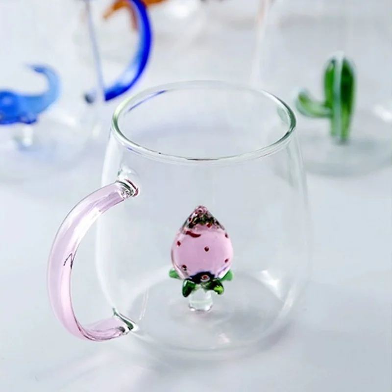 Wholesale Custom Vintage 3D Creative Animal Shaped Glass Cup