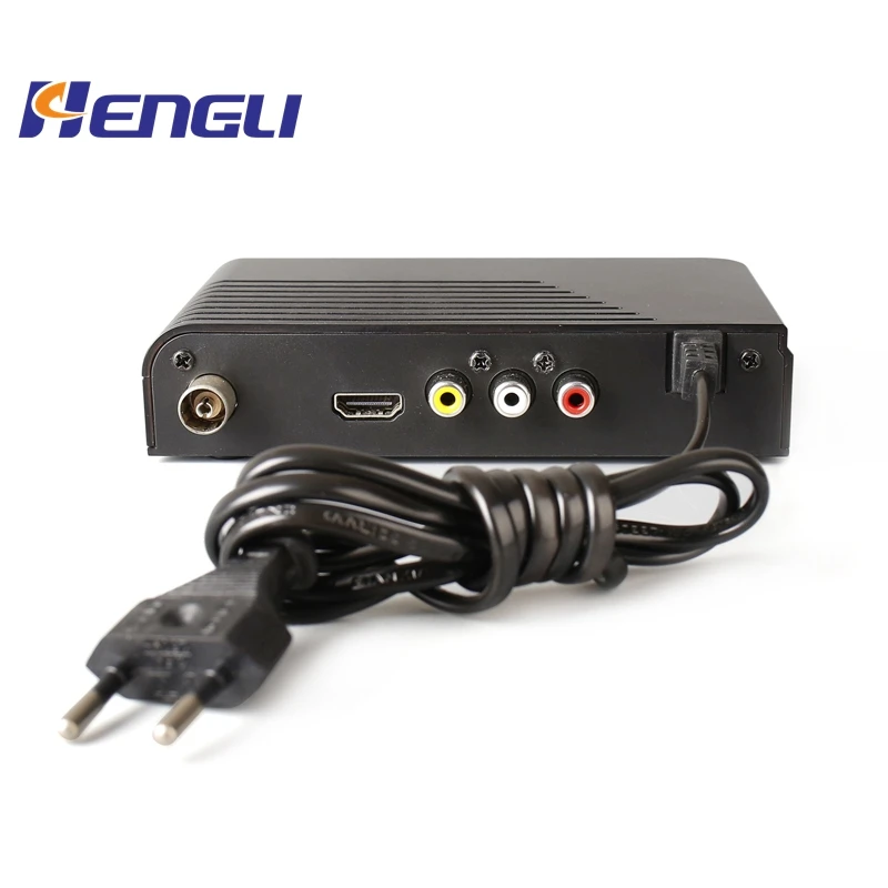 TV Receiver DVB-T2 Converter Box TV Decoder Hevc H.264 Terrestrial Tuner Antenna DVB-T2 Set top box OEM Hengli
