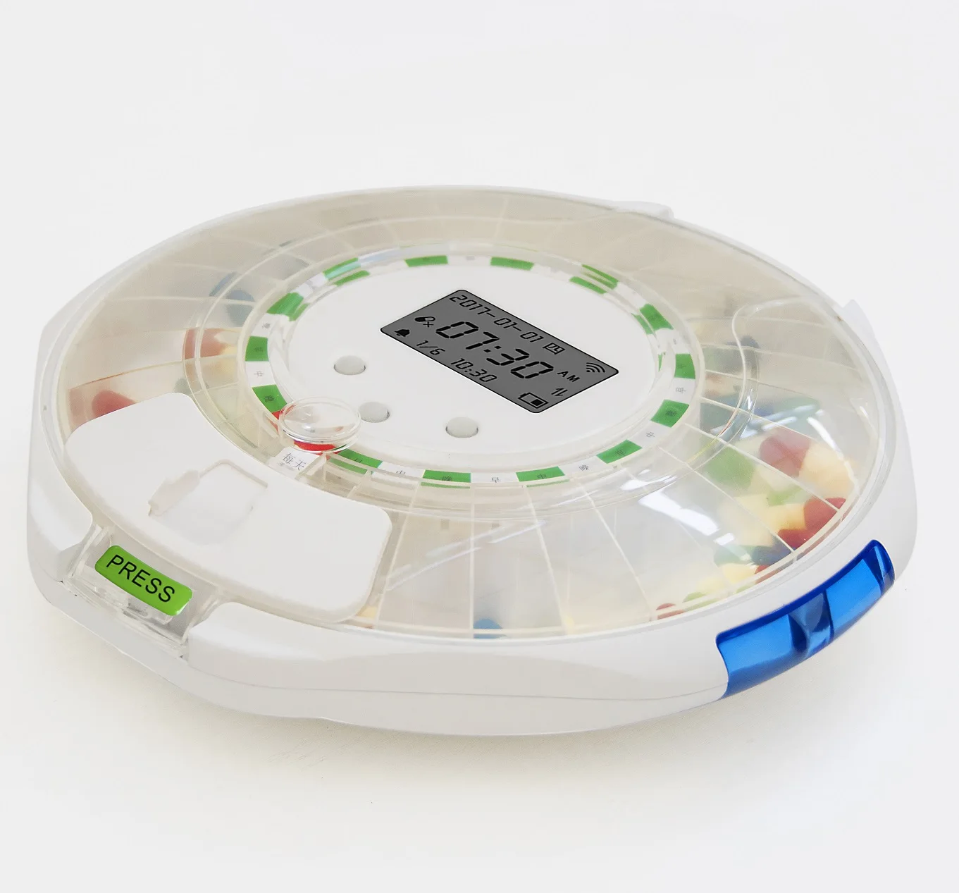 ZOOMCARE M128 7 day & 4 times pill organizer SIM card/IOT connection alarm reminder pill  dispenser