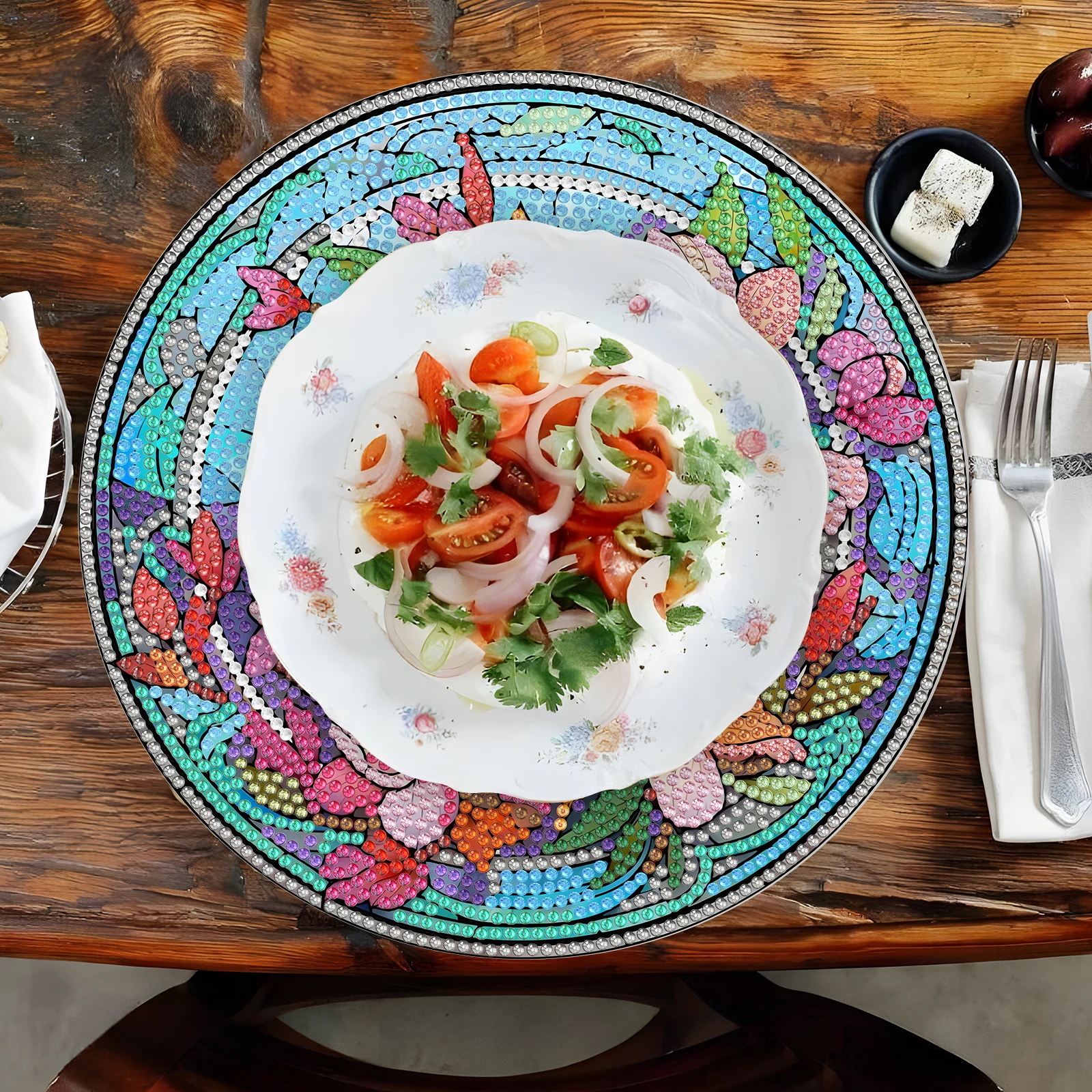 Factory ODM/OEM Custom Diamond Painting Coasters Non-slip Acrylic Teacup Mat Cup Placemat DIYDiamond Mosaic Embroidery