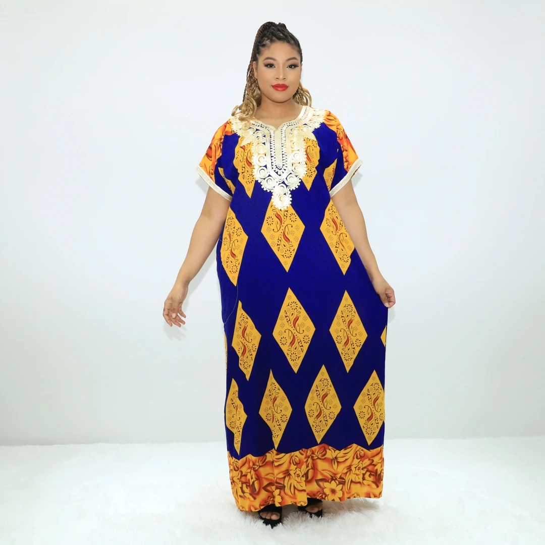 muslim clothing caftan robe africain avec foulard  KT1150-520FY Congo clothing ethnic dress