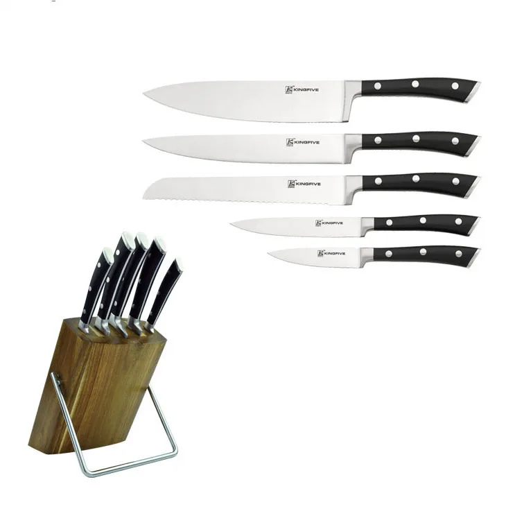 Роскошный Лидер продаж, острый матовый полированный нож шеф-повара, набор кухонных ножей из 6 предметов по низкой цене