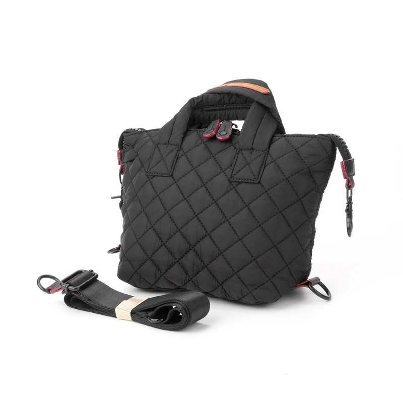 New Arrival Puffy Ladies Fashion Tote handbag Women Customized Logo Shoulder Water Proof Nylon Puffer Tote Bag