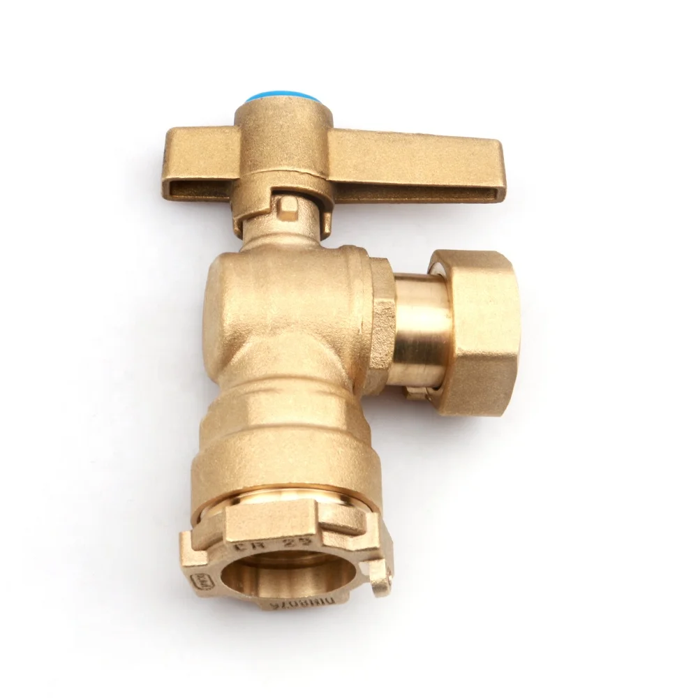 Morocco DN20 anti-theft Italian type  lockable brass water meter valve