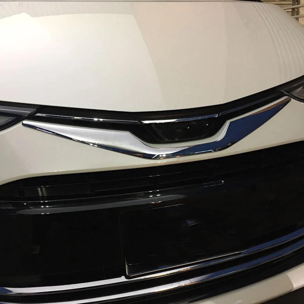 ABS Chrome Front Grille Trim For Toyota Estima Previa Tarago Car Hood Mesh Grill Steamer Cover Auto Accessories