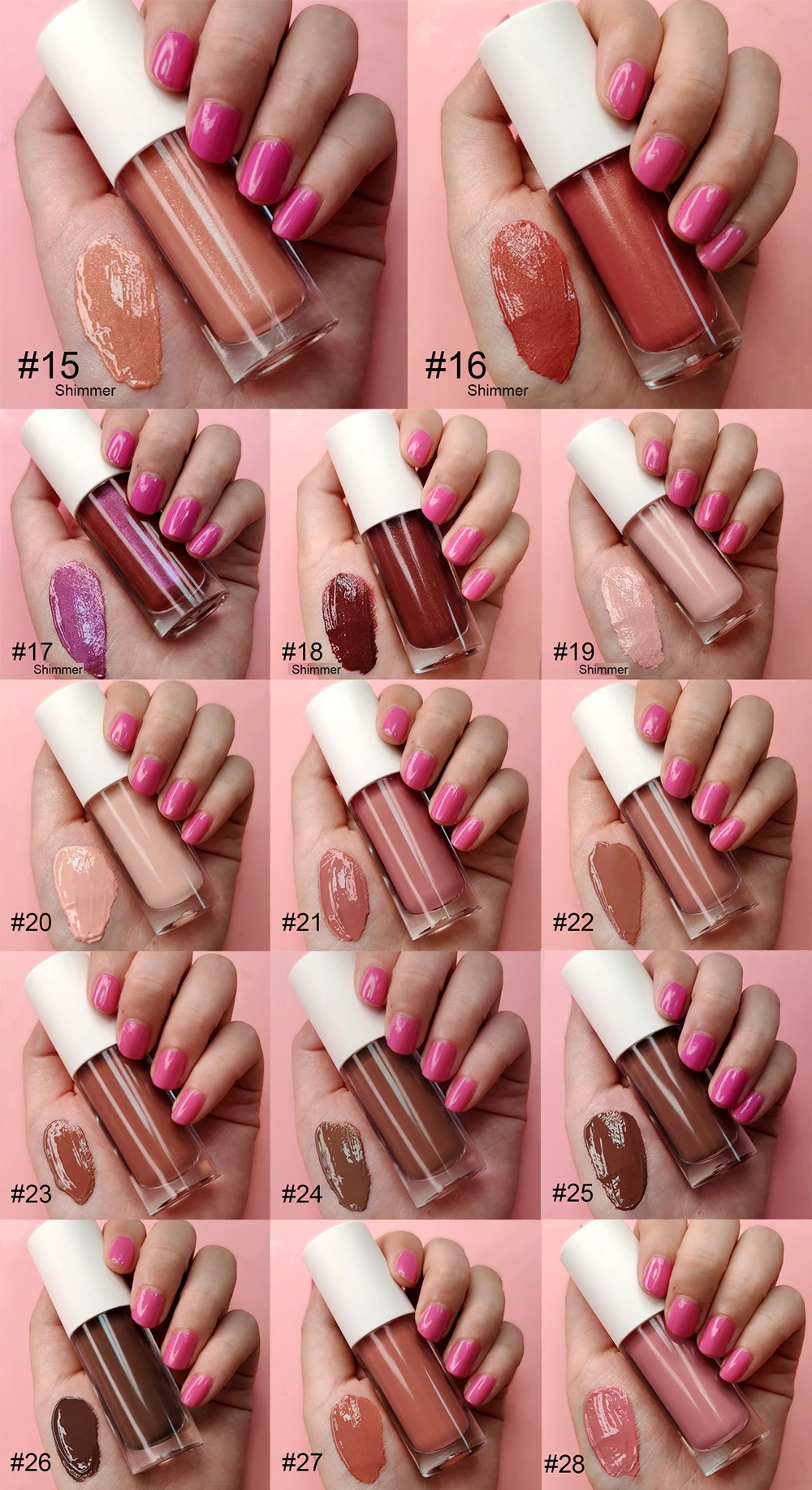 Wholesale bulk custom lip gloss lip liner makeup kit vegan high shine lip gloss kit cruelty free glossy private label makeup set