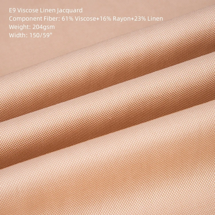 E9 Silk Fabric Type Rayon Cotton Linen Fabric For Bedding