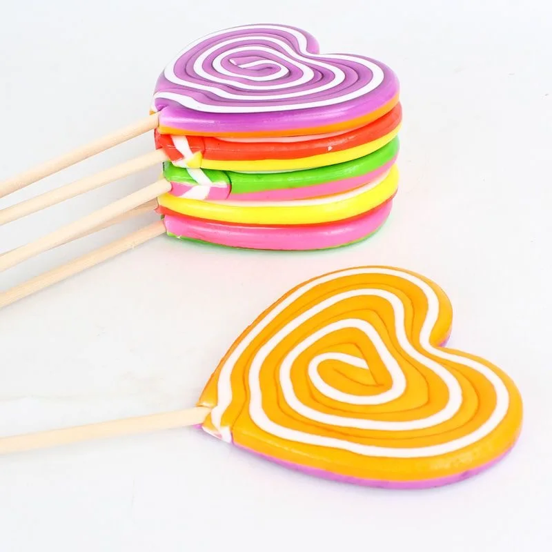 Оптовая продажа яркие разноцветные леденцы в форме сердца