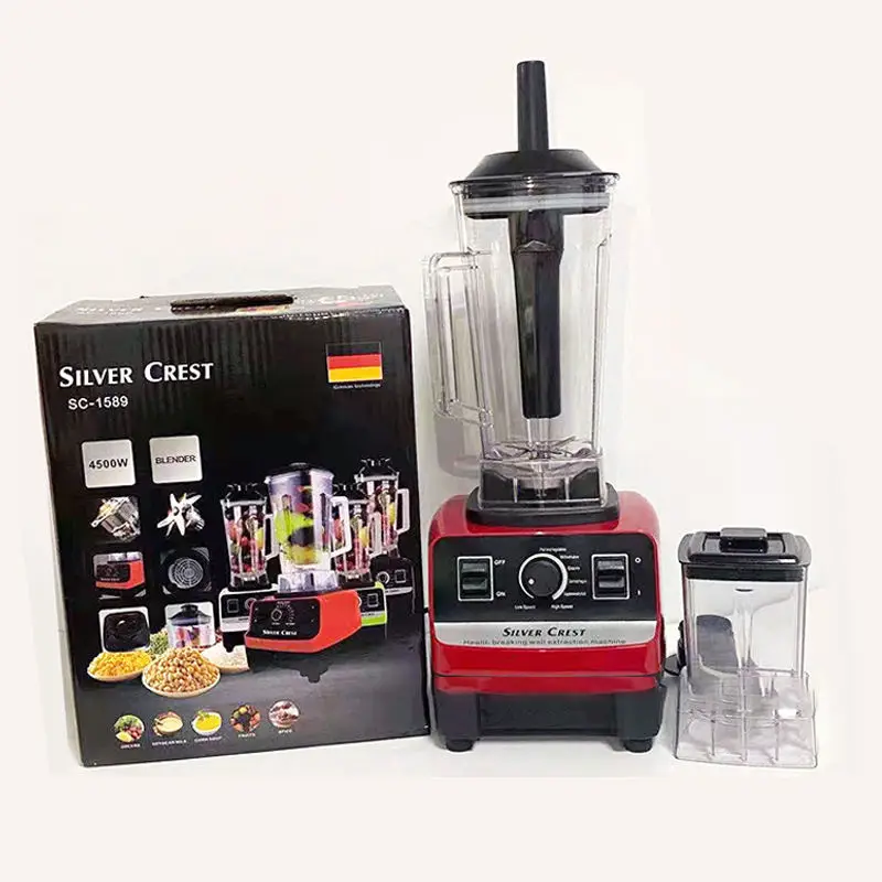 Commercial Use Fruit Juicer Double Two Cup 4500w Silver Crest Blender 2L Simple Operation Food Smoothie and Juicers