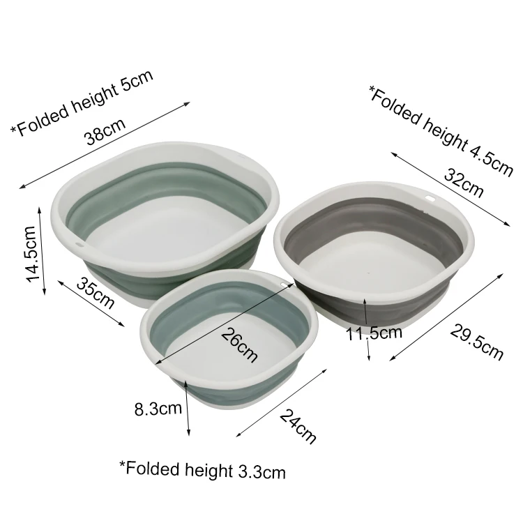 Collapsible Camp Wash Basin Water Storage Collapsible basin for Travel  Washing Camping Fishing Outdoor foldable  water  basin