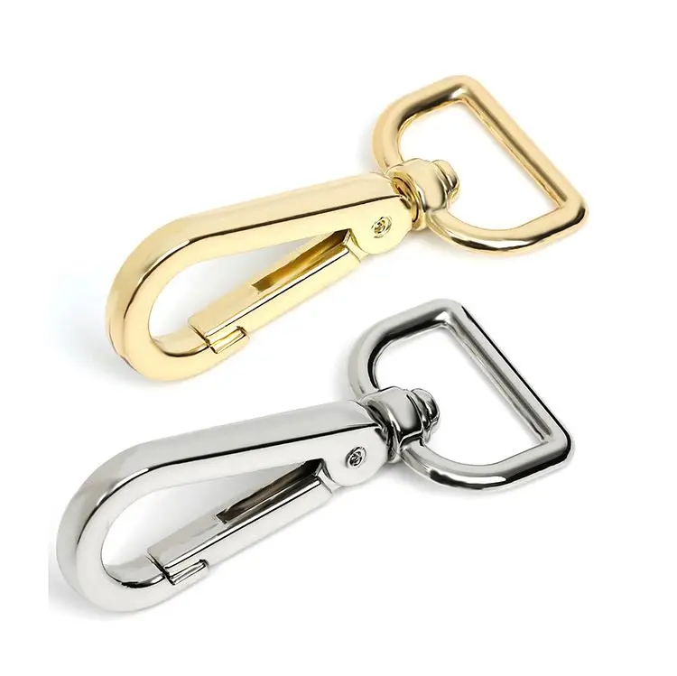 Bulk Selling D Ring Spring Snap Hook Circle Metal Snap Hook for Bag Parts Blouse Belt Zinc Alloy Accessories