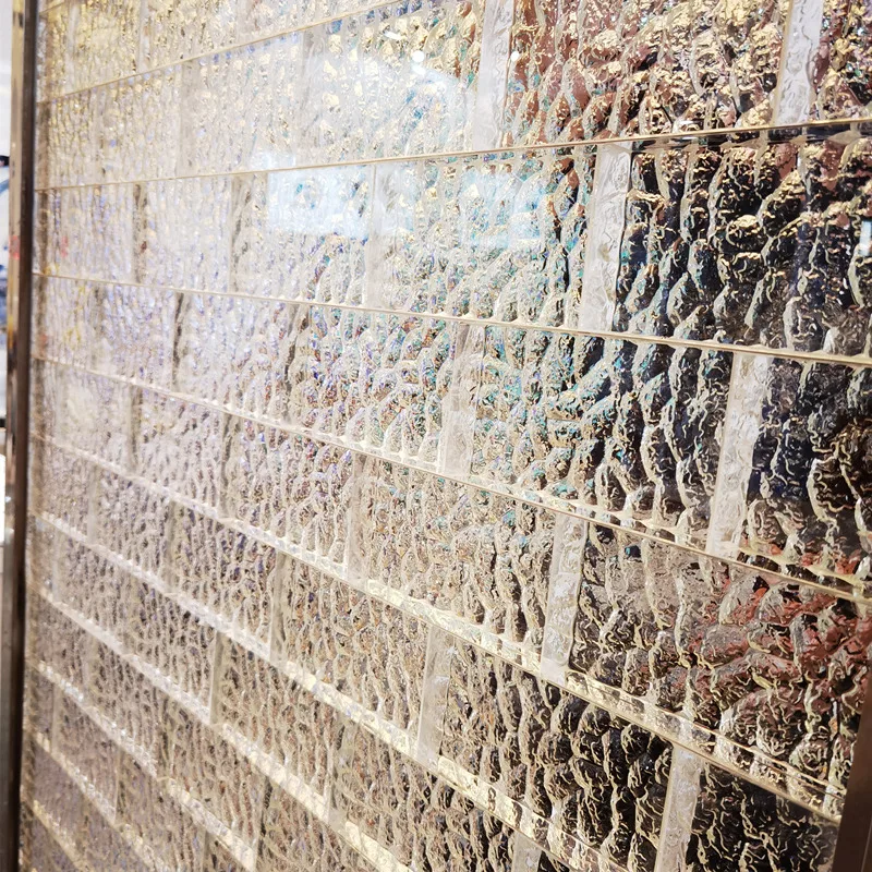 Ice oneside surface crystal glass block glass block factory for wholesale