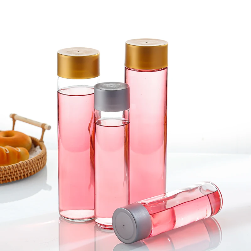 Оптовая продажа стеклянная бутылка для воды voss с пластиковой крышкой