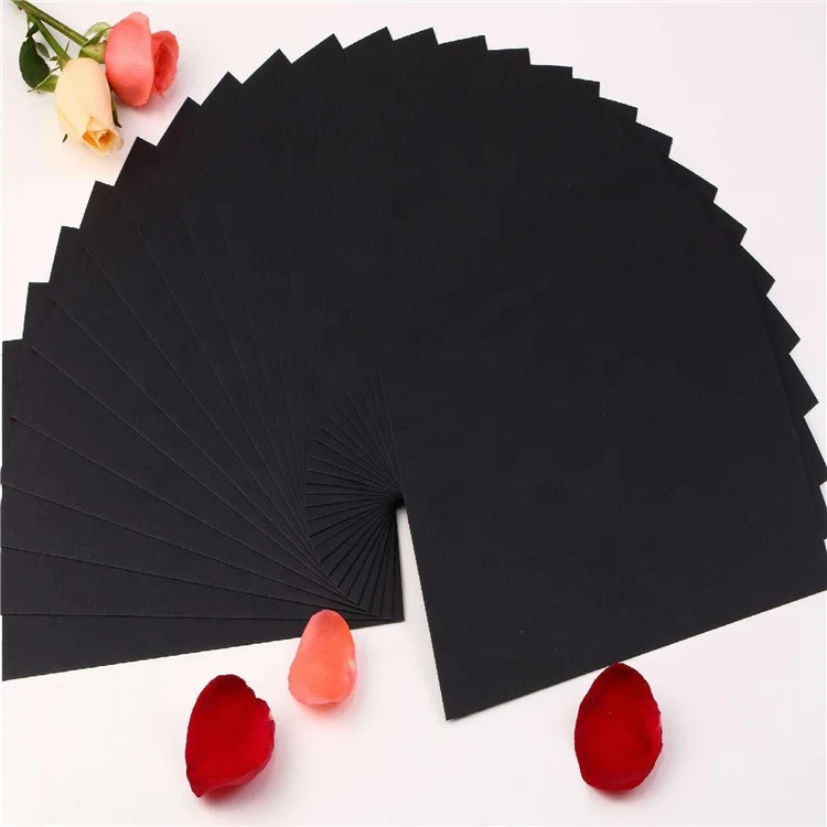 Laminated black paper board sheet roll/cardstock paper