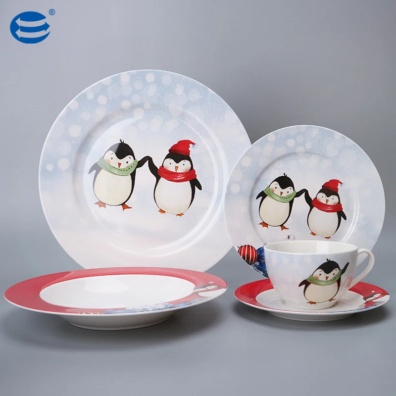 Wholesale Tea Sets Drinkware Penguin Pattern Type Ceramic Teapot for One Set Wholesale Tea Kettle Teapot and Cup in One