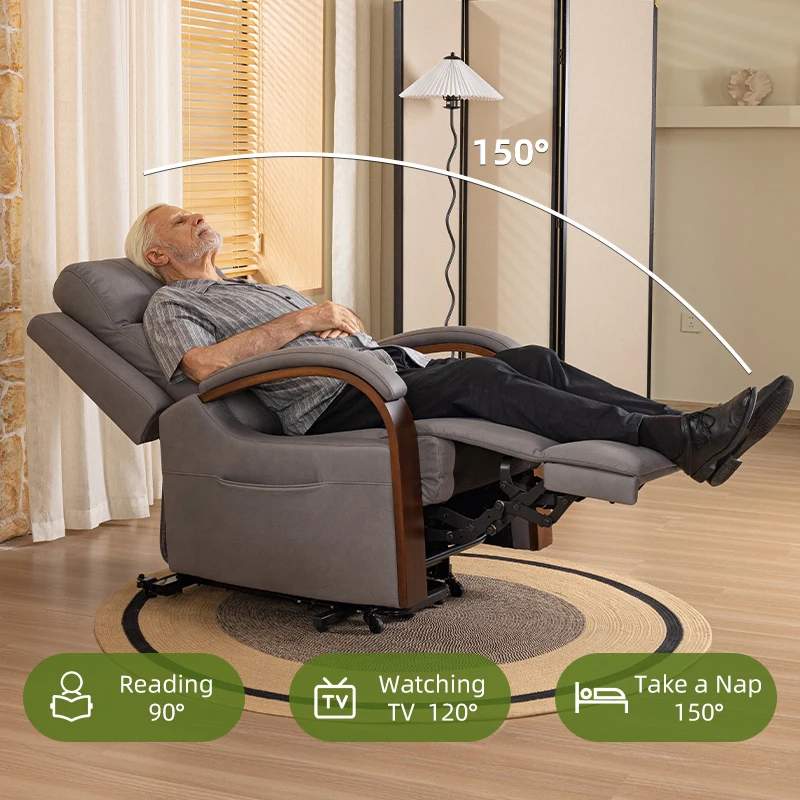 Tecforcare Elderly Recliner Lift Chair Luxury Electric Medical Sofa For Elderly Living Room Nursing Home Care Folding Chairs