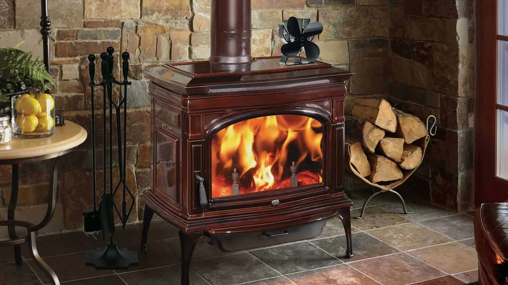 Voda Fireplace Tools Accessories 5-PCS Metal Indoor Outdoor Tool Set For Fireplace