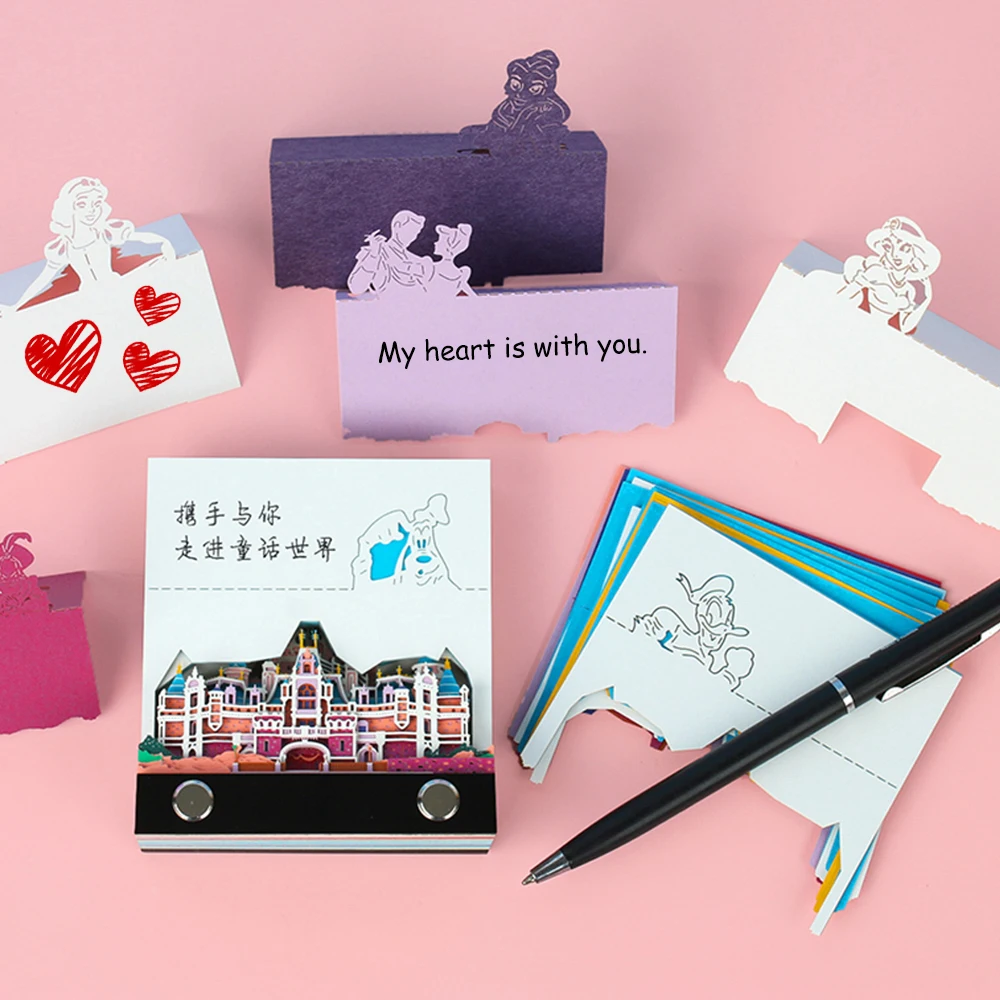 Блокнот для заметок на заказ, стикеры с изображением фантастического замка, офисные и школьные принадлежности, подарки для девочек