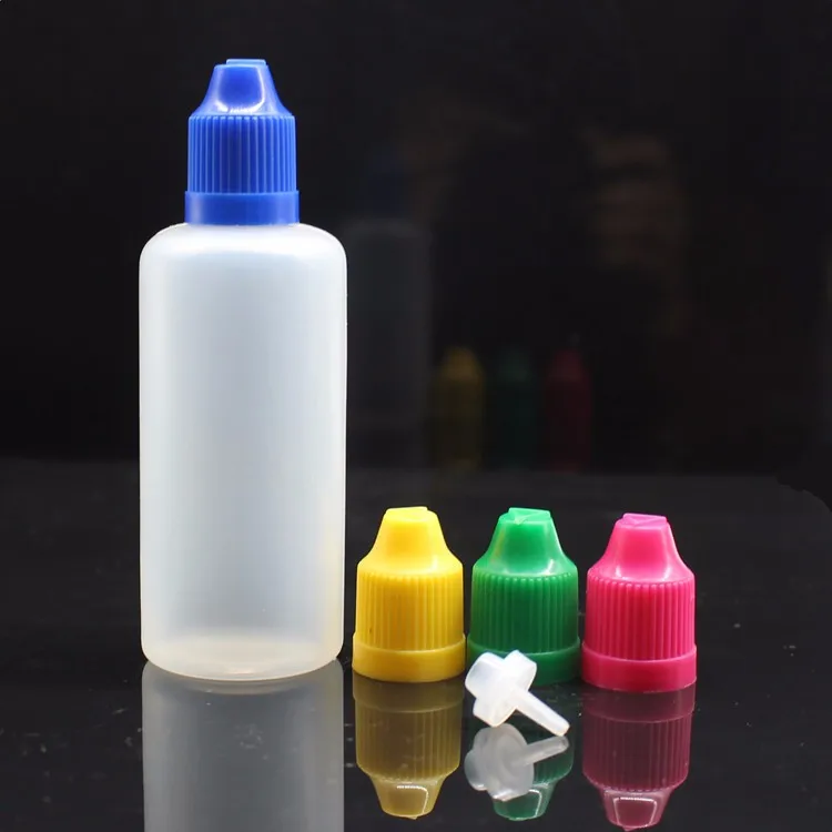 hot selling 10ml15ml 20ml 30 ml 50ml 100ml PE liquid Dropper plastic bottles with colorful childproof cap