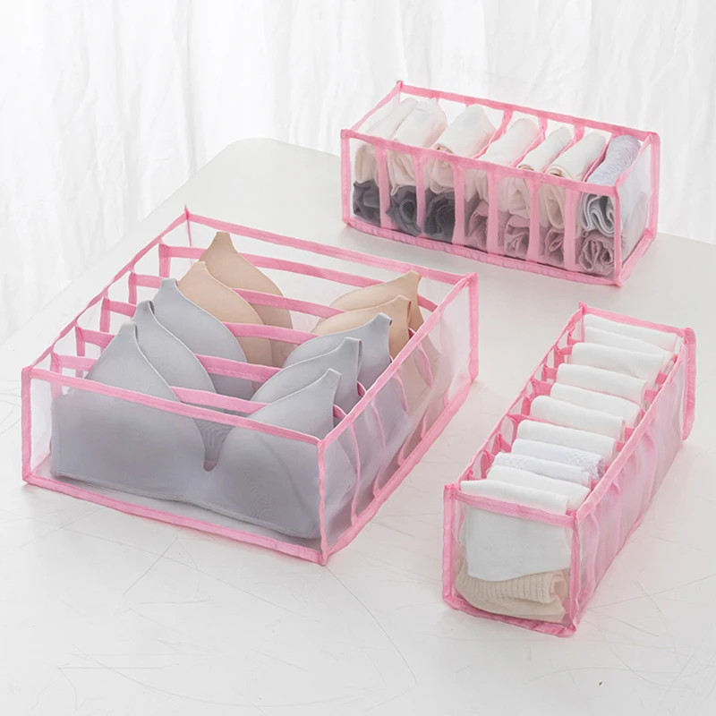 
Household Factory Cheap Price Nylon Drawer Storage Box Organizer Bra Sock Underwear Storage Box 