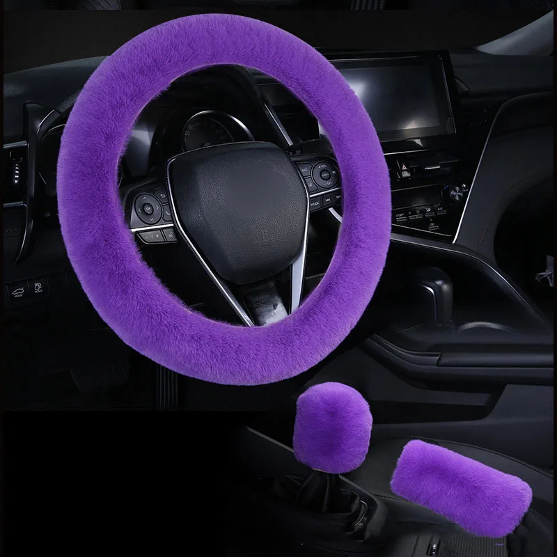 High Quality Universal Car Steering Wheel Winter fur Cover Set Car Accessories Steering Wheel Covers