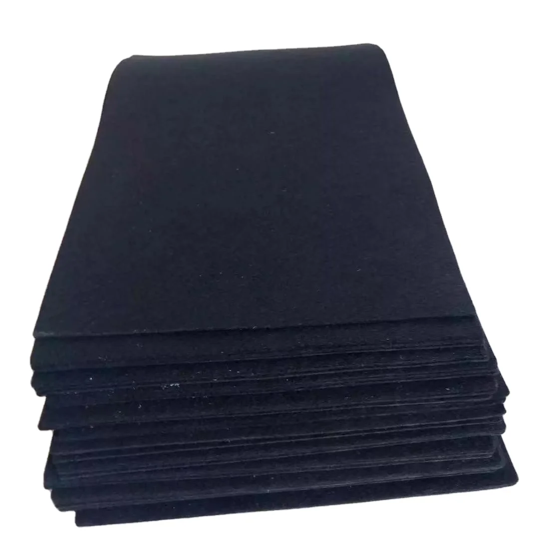 Black hardened polyester non woven felt roll