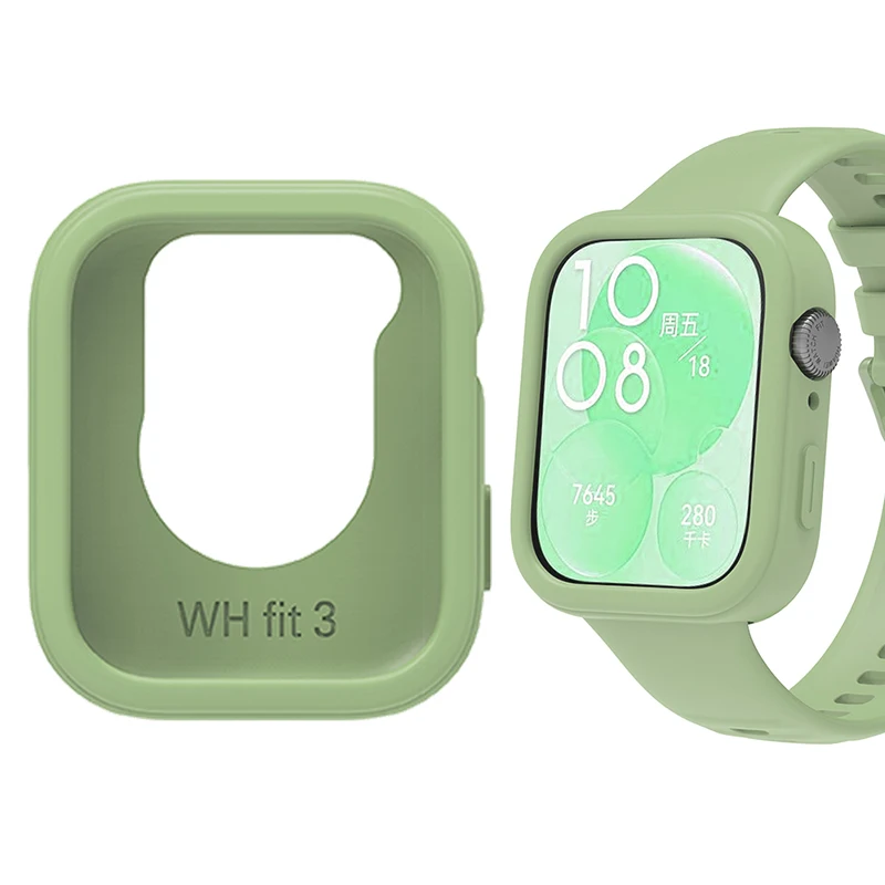 Candy Color Soft Silicone Watch Case for Huawei Watch Fit 3 Protective Cover Case Bumper for Huawei Watch Fit 3 Accessories