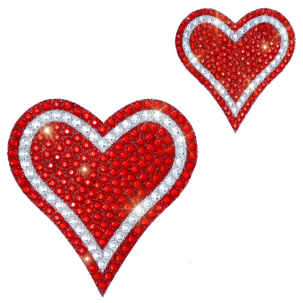 heart shape accessory gift sparkle rhinestone decal stickers for women wedding bling decor