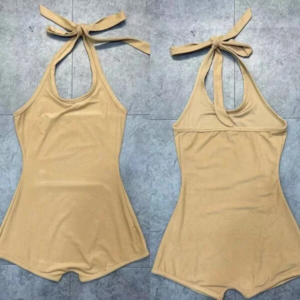 2022 Custom logo Summer Ladies Sexy Bodycon Backless Bodysuits Women One Piece Short Jumpsuits and Rompers for Woman