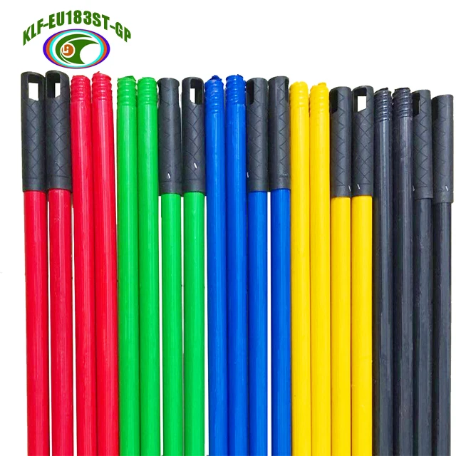 70cm,90cm,110cm,120cm,125cm,130cm,150cm multiple color pvc coated wooden broom mop brush stick handle with Italian thread