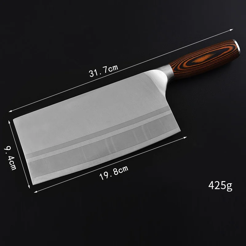 High Quality Sharp Chinese Kitchen Meat Butcher Cleaver Bone Slaughter Chopping Knife