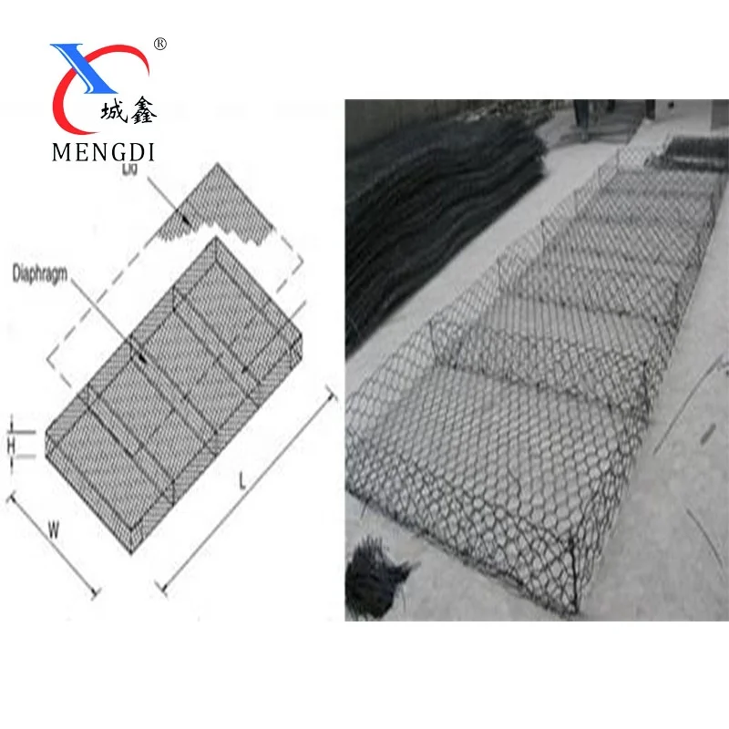 Excellent quality  Galvanized Baskets Box Gabion Mattress  Stone Cage Net