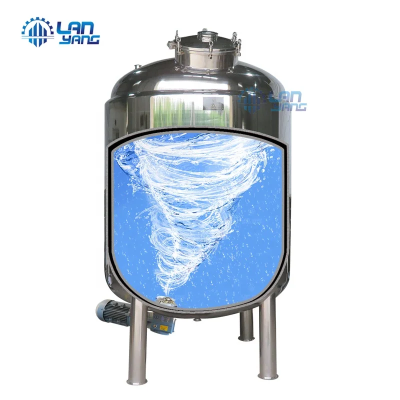 Factory price 3000L adjustable speed vortex mixer tank stainless steel bottom magnetic mixing tank for cosmetics and chemicals