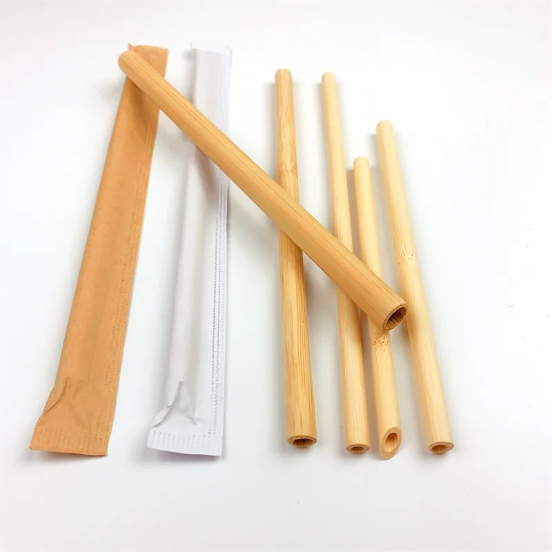 Bulk Natural Bamboo Straws Disposable Eco-Friendly Juice Drinking Straws Custom Wooden Straw for Cocktail Party