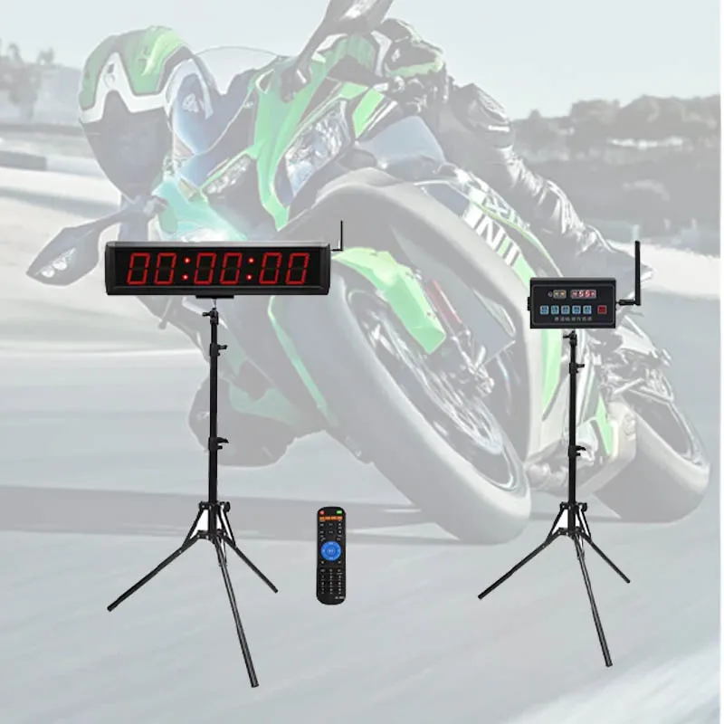 YIZHI Wireless Radar Induction Precision Timing Digital Running Speed Training Timer for Motorcycle Bicycle Marathon Racing